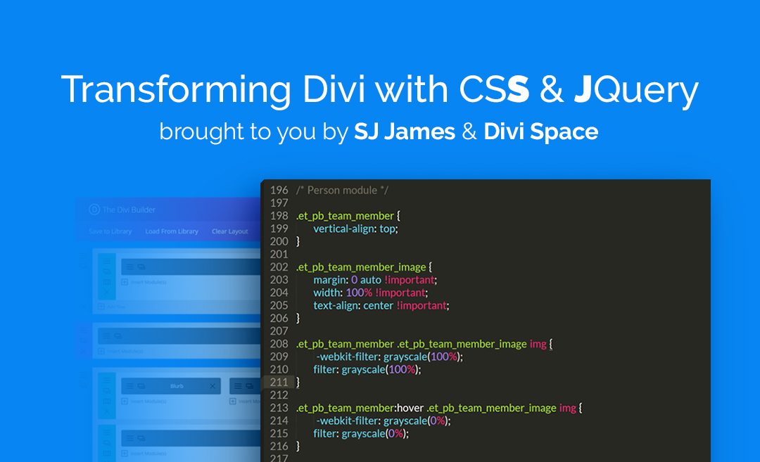 Master CSS and jQuery with the Divi Course: Transforming Divi with CSS & jQuery [UPDATED 7/26]