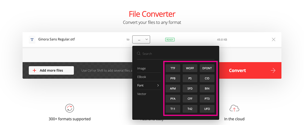 Convertio Convert Font